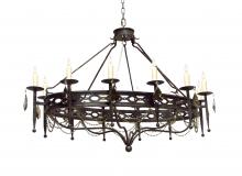 Meyda Blue 120261 - 60" Long Jasmine 12 LT Oblong Chandelier