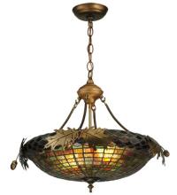 Meyda Blue 126286 - 22.5" Wide Greenbriar Oak Inverted Pendant