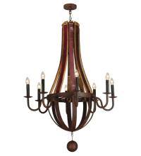 Meyda Blue 127589 - 43"W Barrel Stave Metallo 8 LT Chandelier