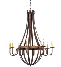 Meyda Blue 129824 - 42" Wide Barrel Stave Madera 8 LT Chandelier