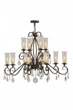 Meyda Blue 142887 - 48"W Zola 12 LT Two Tier Chandelier