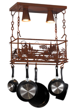 Meyda Blue 143744 - 24" Long Fly Fishing Creek Pot Rack