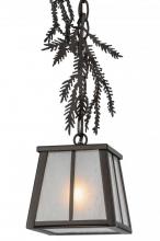 Meyda Blue 145309 - 5.5"Sq Pine Branch Mini Pendant