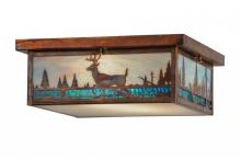 Meyda Blue 149681 - 16"Sq Deer Creek Flushmount