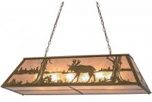 Meyda Blue 159030 - 48"L Moose at Lake Oblong Pendant