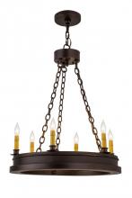 Meyda Blue 172655 - 24" Wide Sullivan Ranch 6 Light Chandelier