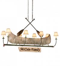 Meyda Blue 193898 - 57"L Personalized Canoe 8 LT Chandelier