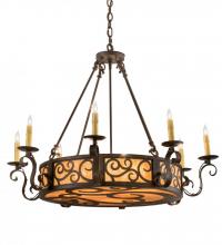 Meyda Blue 194319 - 36" Wide Delano 8 Light Chandelier