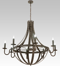 Meyda Blue 197212 - 60" Wide Barrel Stave Metallo 8 Light Chandelier