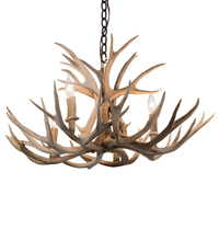 Meyda Blue 200455 - 30" Wide Antlers Mule Deer 4 Light Chandelier