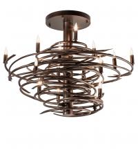 Meyda Blue 214928 - 36" Long Cyclone 15 Light Chandelier