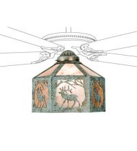 Meyda Blue 22341 - 13"W Lone Elk Fan Light Shade