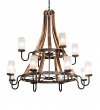 Meyda Blue 238765 - 61" Wide Barrel Stave 12 Light Chandelier