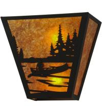 Meyda Blue 23941 - 13"W Canoe At Lake Wall Sconce