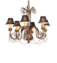 Meyda Blue 247387 - 28" Wide Lindsay 6 Light Chandelier