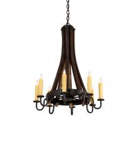 Meyda Blue 248830 - 24" Wide Barrel Stave Madera 8 Light Chandelier