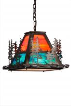 Meyda Blue 249612 - 16" Square Tall Pines Pendant