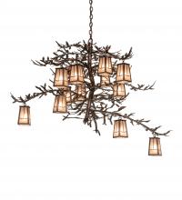 Meyda Blue 251446 - 52" Wide Pine Branch Valley View 12 Light Chandelier