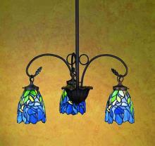 Meyda Blue 27412 - 24" Wide Iris 3 Light Chandelier