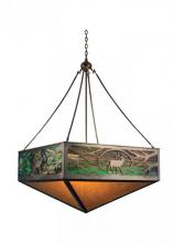 Meyda Blue 29128 - 36"Sq Lone Elk Inverted Pendant