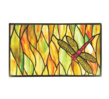 Meyda Blue 37511 - 8"W X 14"H Tiffany Dragonfly Stained Glass Window