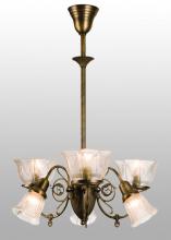 Meyda Blue 50758 - 26" Wide Revival Gas & Electric 6 Light Chandelier