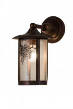 Meyda Blue 54235 - 8"W Fulton Winter Pine Solid Mount Wall Sconce