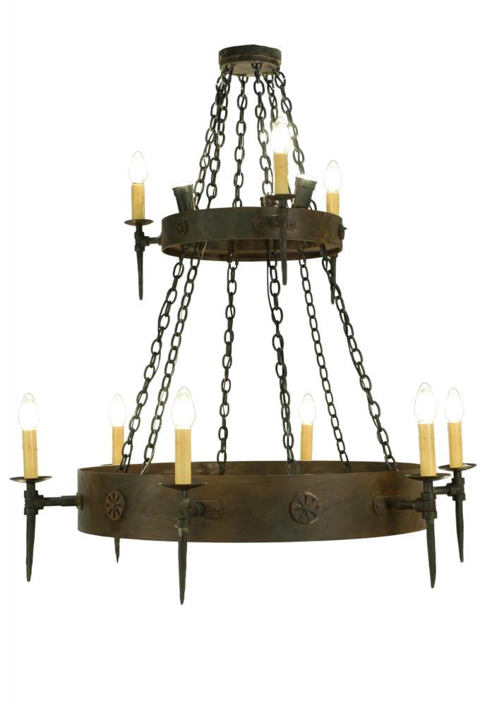 47" Wide Warwick 12 Light Two Tier Chandelier