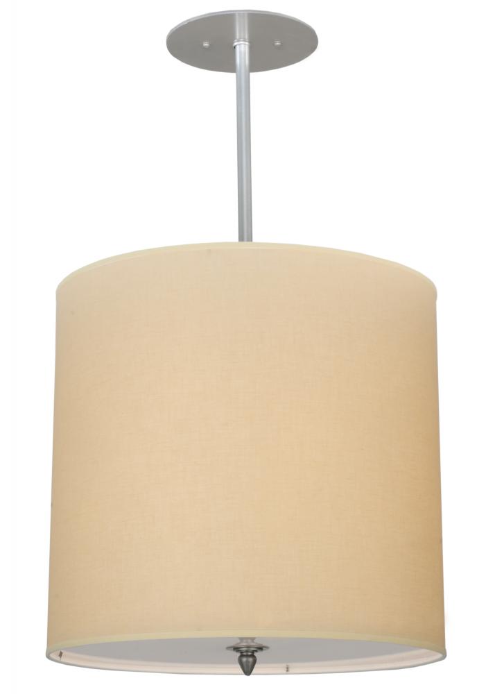 18"W Cilindro Beige Textrene Pendant