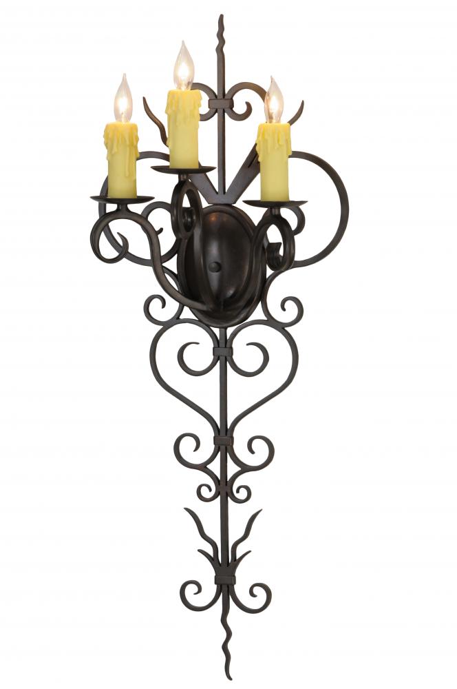 14" Wide Kenna 3 Light Wall Sconce