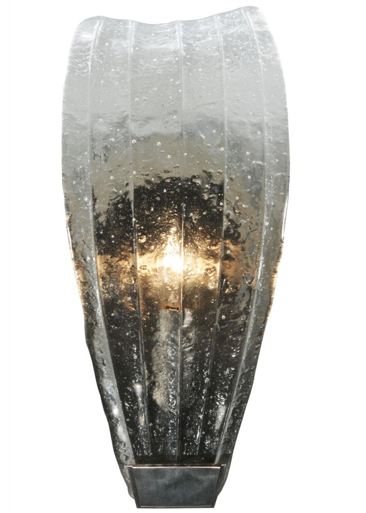 5.75"W Metro Fusion Crystal Clear Glass Wall Sconce