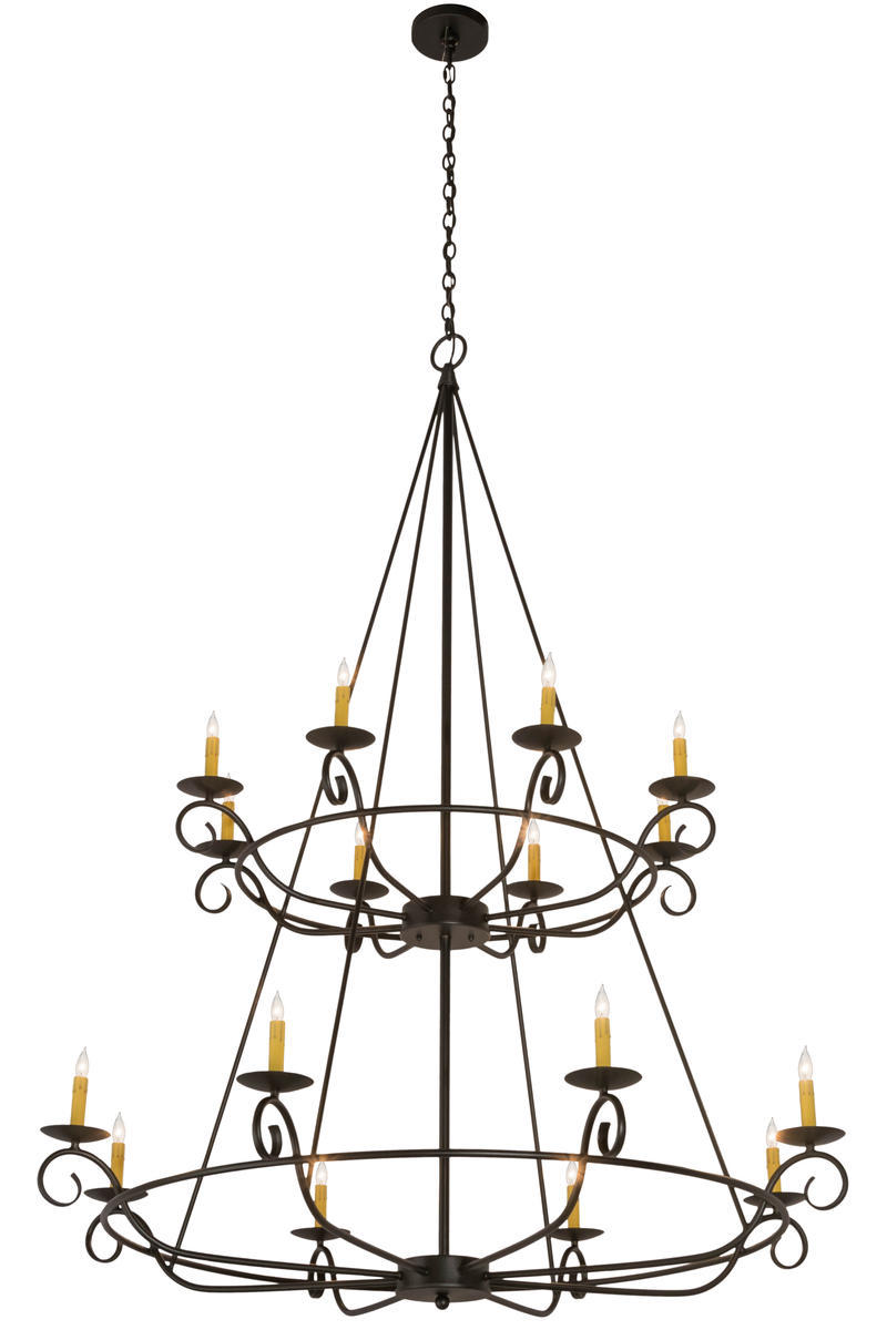 54" Wide Estrella 16 Light Two Tier Chandelier