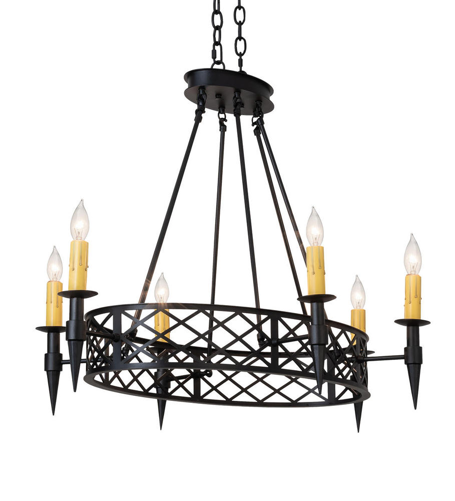 43" Wide Topridge 6 Light Chandelier