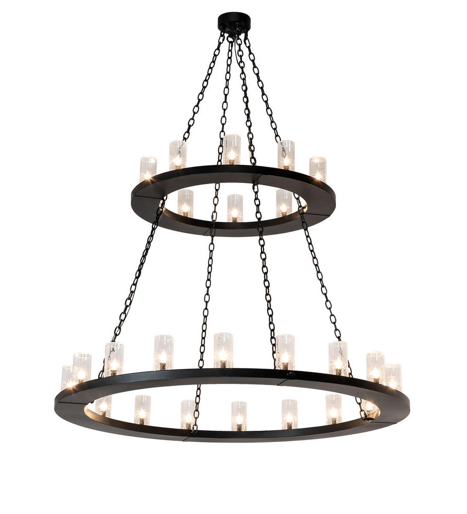 60" Wide Loxley 28 Light Two Tier Chandelier