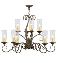 2nd Avenue Designs Blue 115867 - 36"L Wallis 10 LT Oblong Chandelier