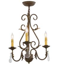 2nd Avenue Designs Blue 115925 - 18" Wide French Elegance 3 Light Chandelier