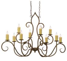 2nd Avenue Designs Blue 117425 - 48"L Clifton 10 LT Oblong Chandelier