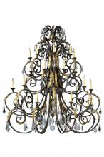 2nd Avenue Designs Blue 124019 - 72"W Serratina 32 LT Chandelier