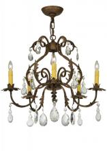 2nd Avenue Designs Blue 135403 - 24"W Chantilly 5 LT Chandelier