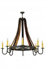 2nd Avenue Designs Blue 140876 - 48"W Barrel Stave Madera 8 LT Chandelier