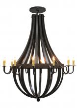 2nd Avenue Designs Blue 149172 - 72"W Barrel Stave Metallo 12 LT Chandelier