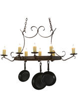 2nd Avenue Designs Blue 151157 - 51"L Handforged Oval 8 LT Pot Rack