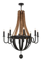 2nd Avenue Designs Blue 152768 - 43"W Barrel Stave Madera 8 LT Chandelier