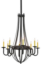 2nd Avenue Designs Blue 155819 - 38" Wide Barrel Stave Metallo 8 Light Chandelier