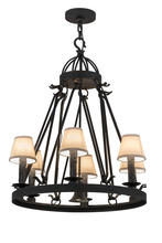 2nd Avenue Designs Blue 157287 - 28"W Lakeshore 6 LT W/Downlight Chandelier