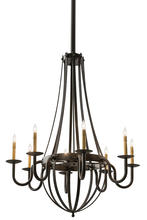 2nd Avenue Designs Blue 167781 - 38"W Barrel Stave Metallo 8 LT Chandelier