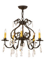 2nd Avenue Designs Blue 173175 - 24" Wide Chantilly 5 Light Chandelier