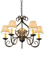 2nd Avenue Designs Blue 183696 - 24" Wide Jenna 5 Light Chandelier