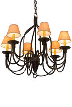 2nd Avenue Designs Blue 185646 - 30"W Bell 6 LT Chandelier