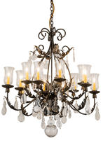 2nd Avenue Designs Blue 188392 - 36"W French Elegance 12 LT Chandelier